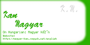 kan magyar business card